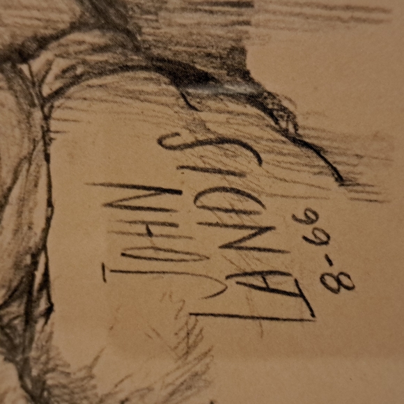 2 John Landis sketches signed & dated - Picture 6 of 6